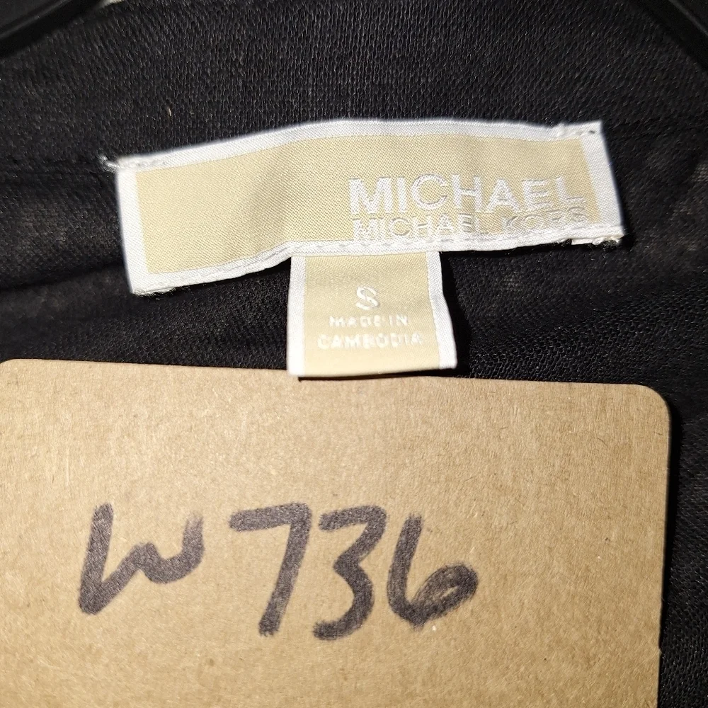 Michael Kors Black Long Sleeve Blouse In A Size Small. NWT. Witchy,Dark Academia